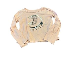 Gap girls ice skate long sleeve tee top pink sz 6/7